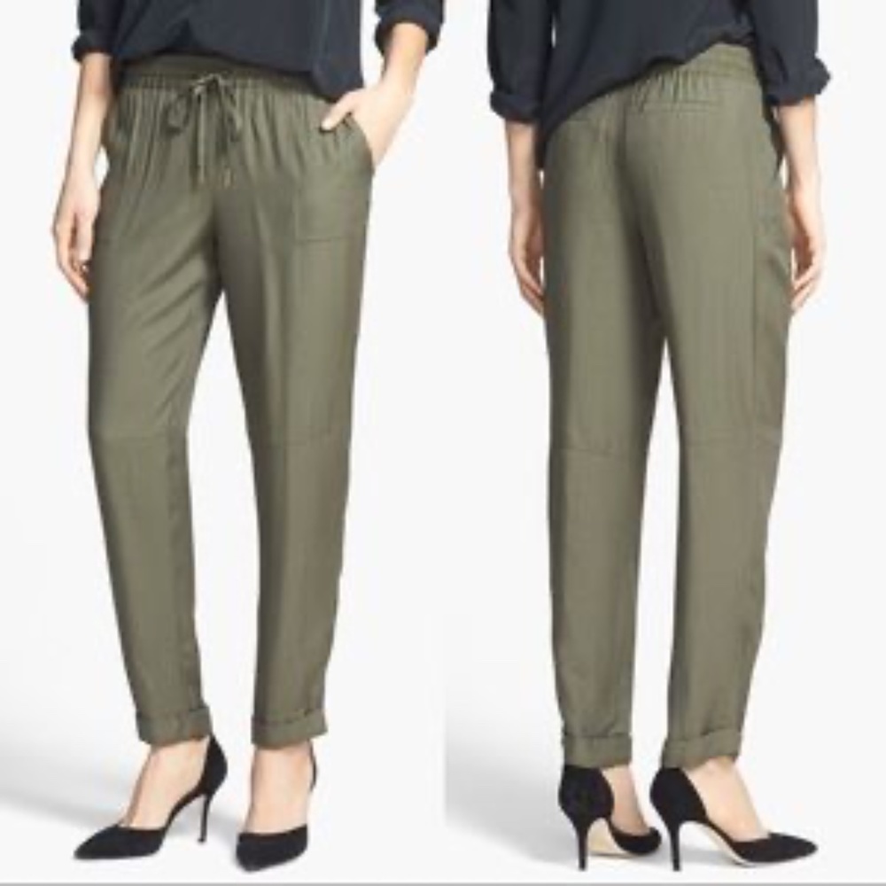 Joie - NWT Maxi Taper Leg Silk Jogger Trousers - L - Picture 3 of 4